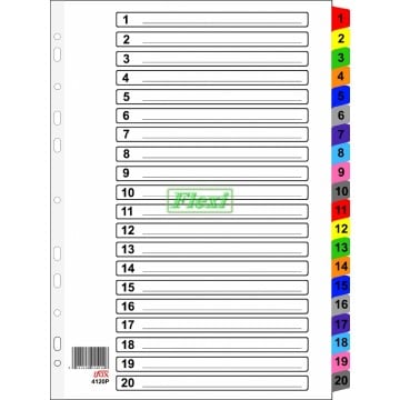 Divider Mylar Tab 4120P - 1-20