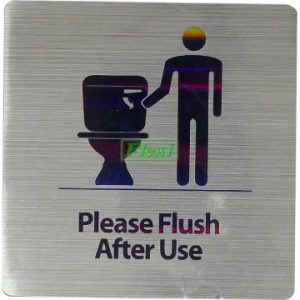 Metallic Stick On Sign - P200