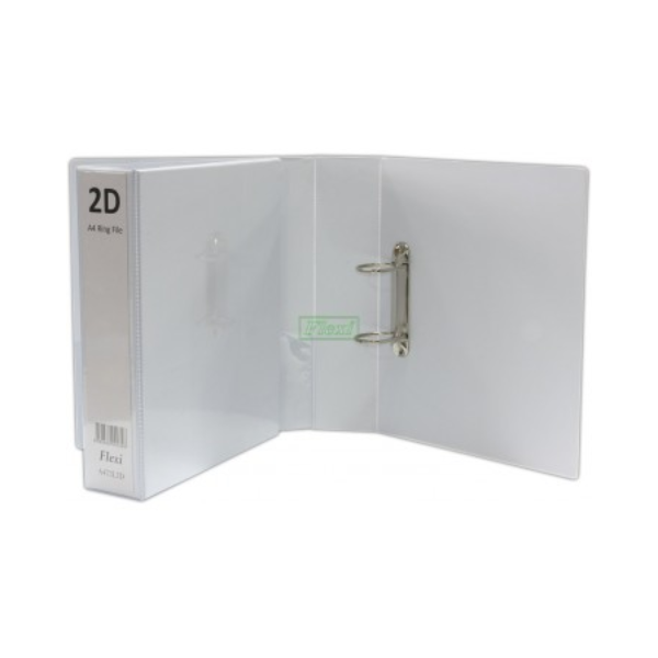 White Laminate File A4 2D Ring File - A472L2D