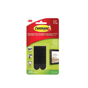 3M Command Picture Hanging Strip Medium 17201BLK