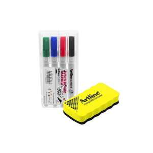 Artline White Board Marker and Duster Set EPF507/4PSH1