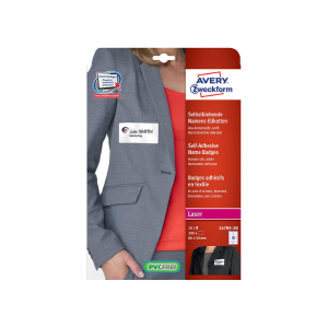 Avery Zweckform Name Badge Labels Fabric L4783-20Z