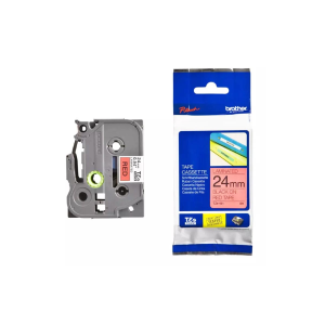 Brother Tape Cassette Black ink on Red tape 24mm TZE-451