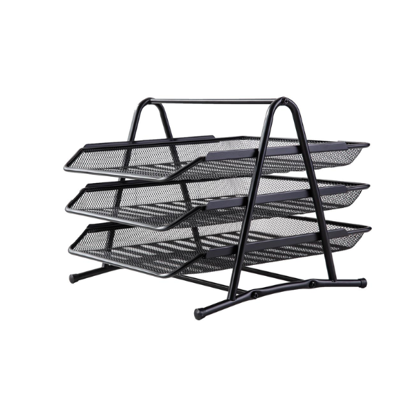 Deli 3 Tier Mesh Document Tray E9181