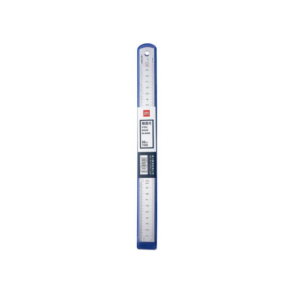 Deli Metal Steel Ruler 30cm 8463
