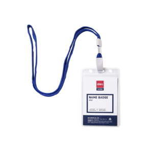 Deli Name Badge with Lanyard Vertical Pack of 10 E5757