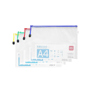 Deli PVC Mesh Zip Bag A4 E5654