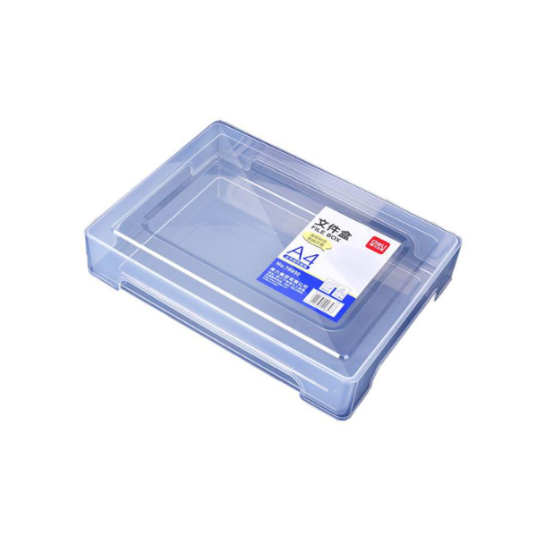 Deli Plastic Document Box File A4 64mm 78930