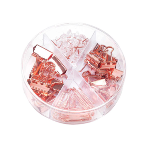 Deli Premium Clip and Pin Set Rose Gold 78553