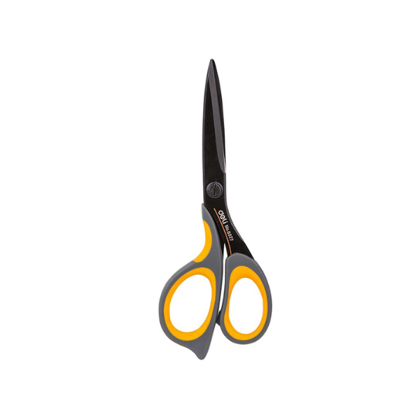Deli Stainless Steel Scissors Black 175mm E6027