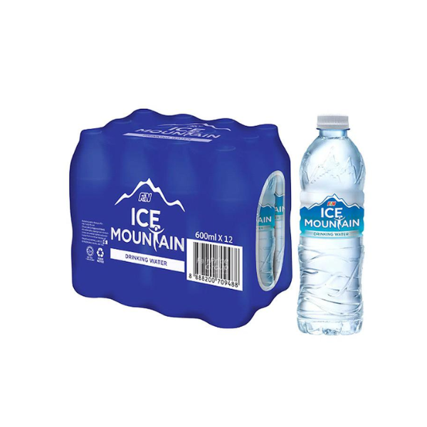 F&N Ice Mountain Water Bottle 600ml x 24