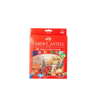 Faber-Castell Classic 48 Long Colour Pencils with Sharpener PL115858
