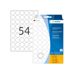 HERMA Adhesive Round Labels 16mm 2240
