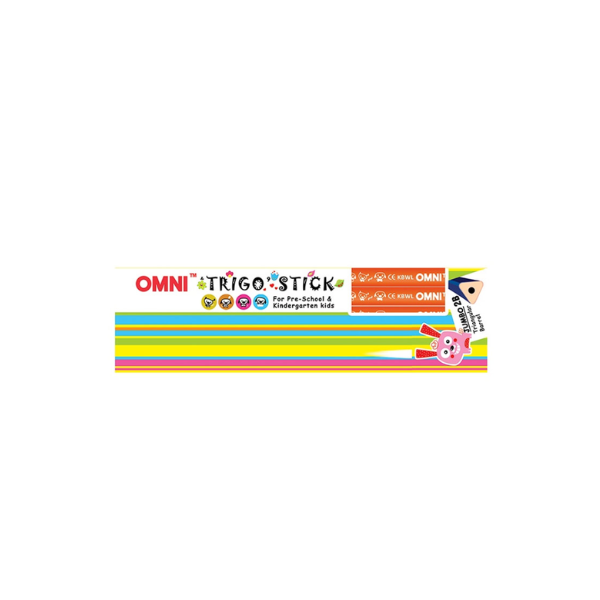 OMNI Trigo Stick 2B Pencils Orange Barrel KBWL-K6#5