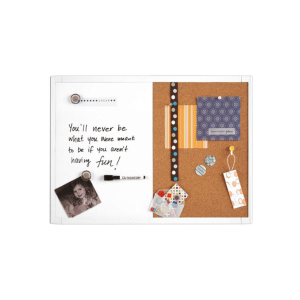 Quartet White Frame Combination Cork Whiteboard 23 x 17 Inch