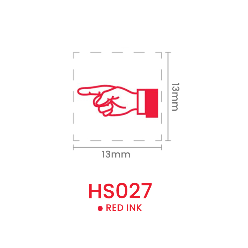 Shiny OA Pre Inked Teacher Stamp Pointing Finger Left HS27 - Image 2