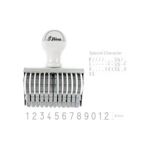 Shiny 12 Band Number Stamp 3 mm N512