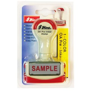 Shiny OA Pre Inked Stamp Sample NS03