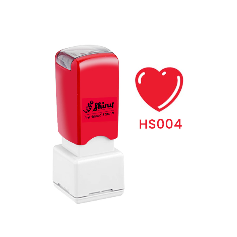 Shiny OA Pre Inked Teacher Stamp Heart HS004