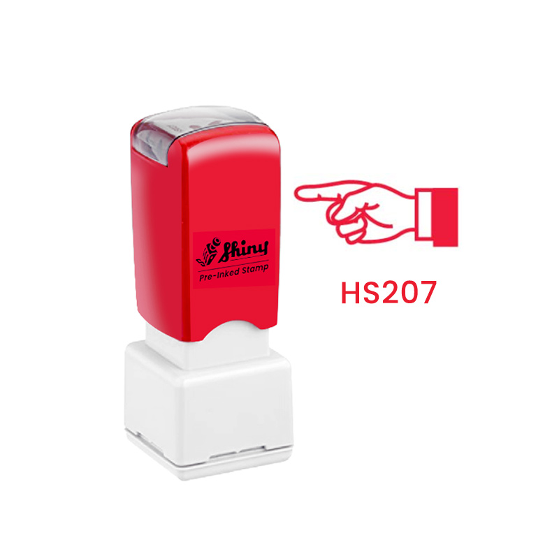 Shiny OA Pre Inked Teacher Stamp Pointing Finger Left HS27