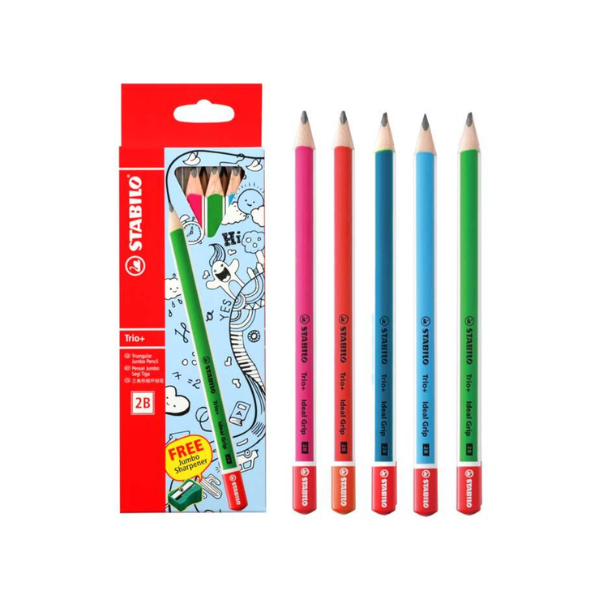 Stabilo Jumbo Full Length 2B Pencil with Sharpener (Box of 6) 364/6