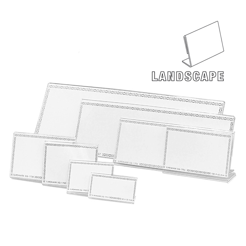 Suremark Acrylic L-Shape Card Stand 60x30mm SQ1701