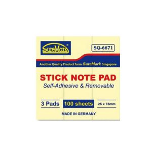 Suremark Stick Note Pad 25 x 75 mm SQ-6671