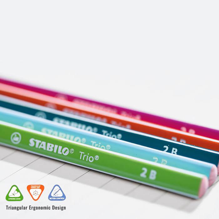 Stabilo Jumbo Full Length 2B Pencil with Sharpener (Box of 6) 364/6 - Image 2