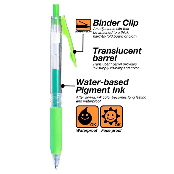 Zebra Sarasa Clip Rollerball Gel Pen 0.5mm - Image 3