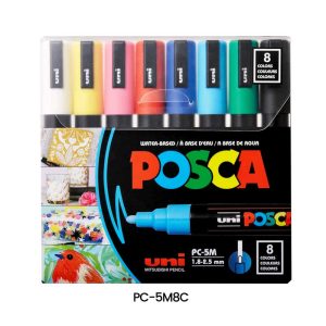 Uni Posca Water-Based Marker PC-5M8C /8 Col 1.8-2.5mm