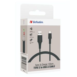 Verbatim Sync and Charge USB-A to Type C Cable 120cm Gold 66153/66668