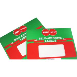 Zepstick Self Adhesive White Labels 50 x 85mm 5085