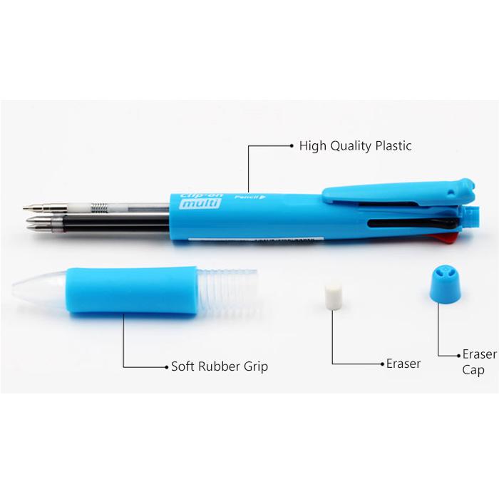 Zebra Clip on Multi Colour Pen with Mechanical Pencil - Image 4