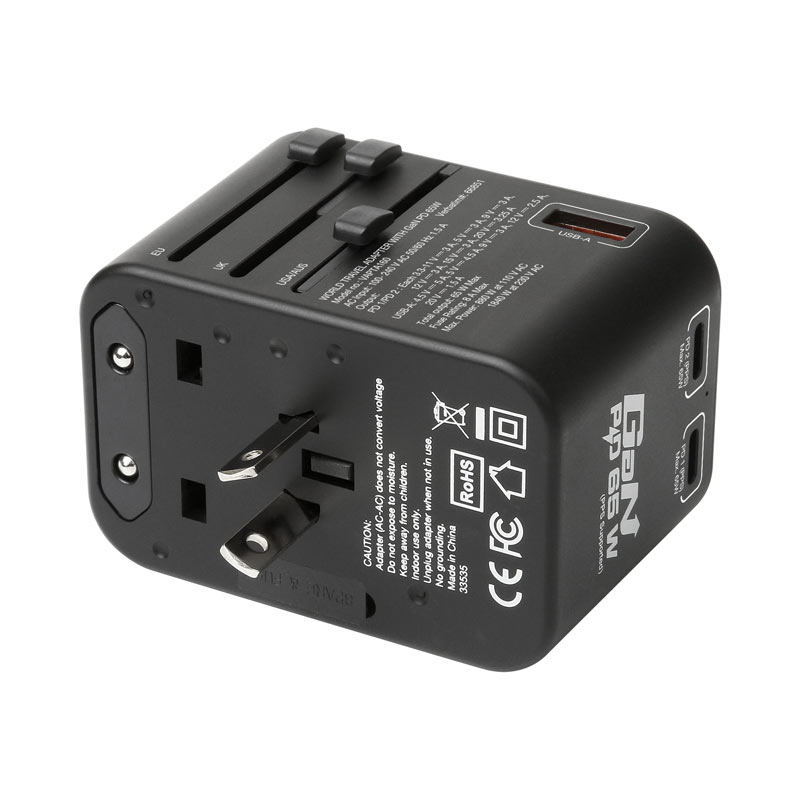 Verbatim Universal Travel Charger (1x USB, 2x Type C) Black 66851 - Image 2